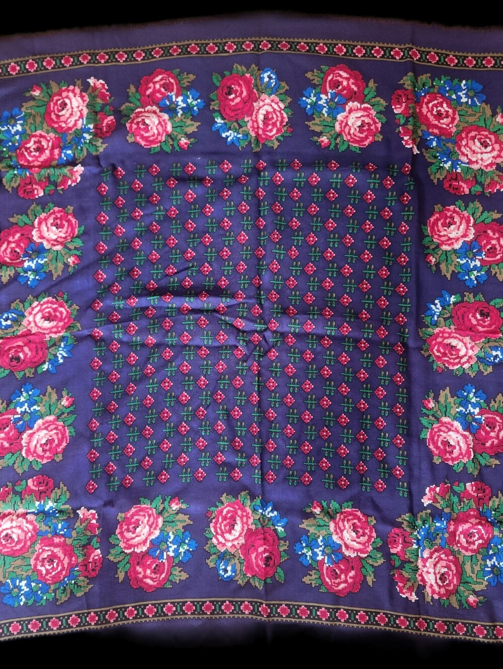 vintage Slavic babushka scarf i⁸